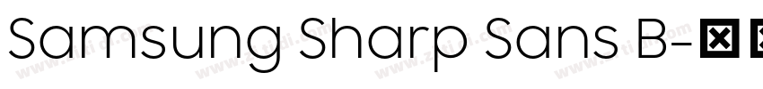 Samsung Sharp Sans B字体转换